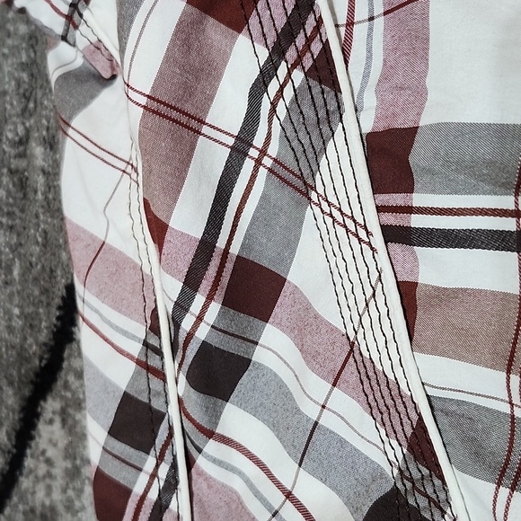 BKE ATHLETIC FIT PLAID SNAP-BUTTON LONG-SLEEVED SHIRT XXL - Picture 11 of 14